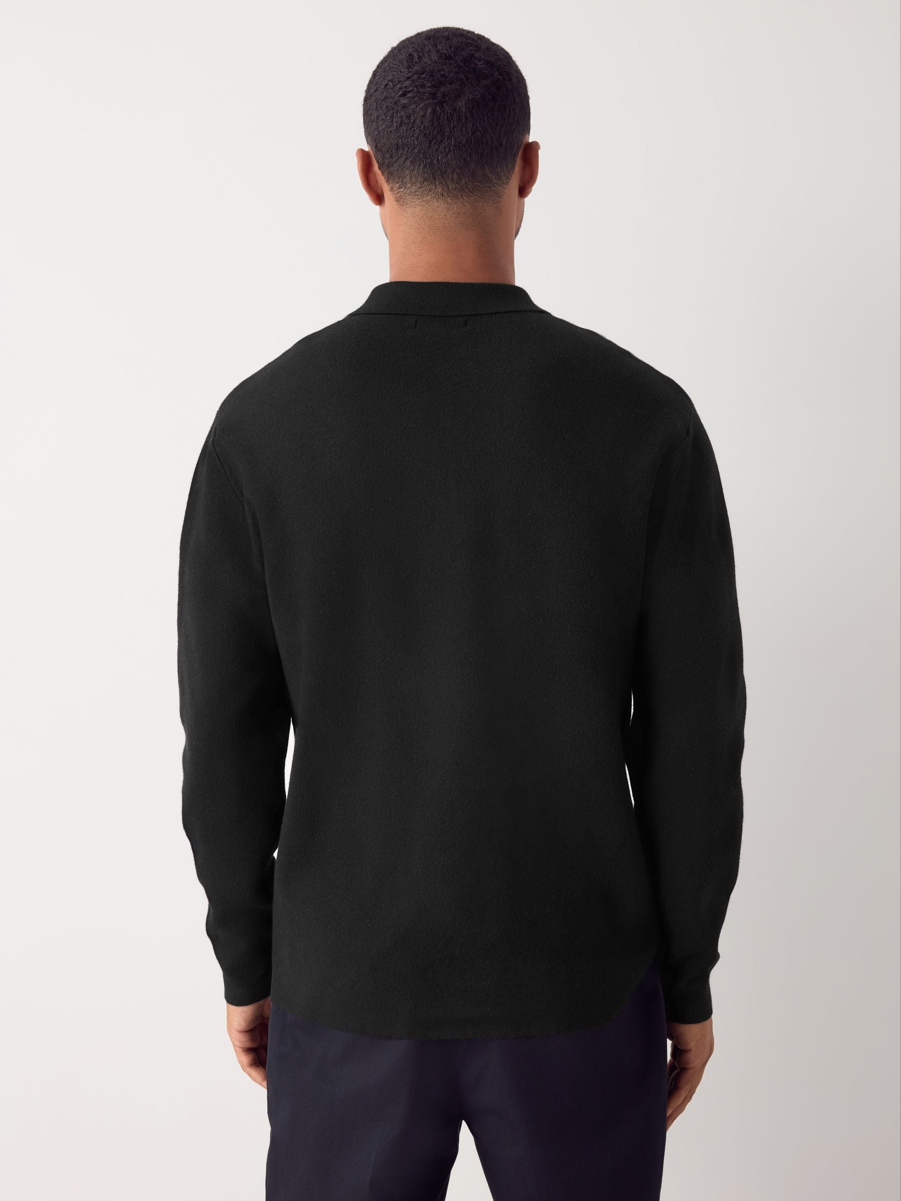 Buy Black Regular Fit Premium Mid Weight Stripe Long Sleeve Knit
