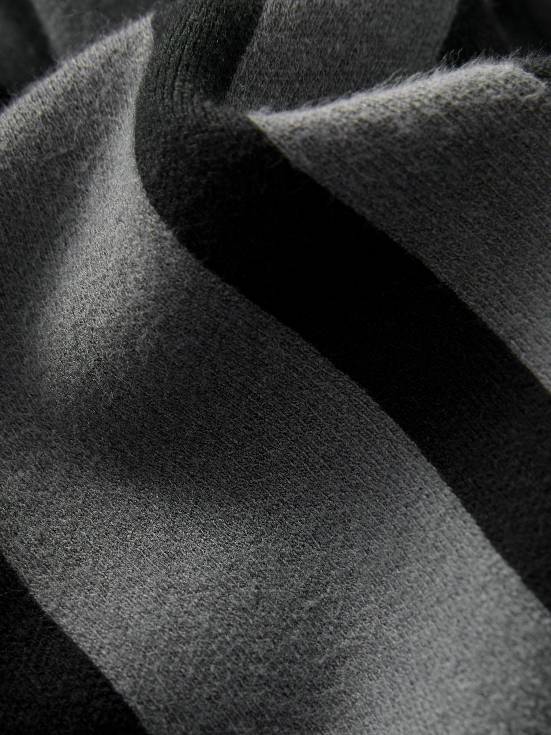 Buy Black Regular Fit Premium Mid Weight Stripe Long Sleeve Knit