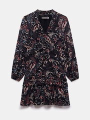 Mint Velvet Black Abstract Print Mini Dress - Image 7 of 8