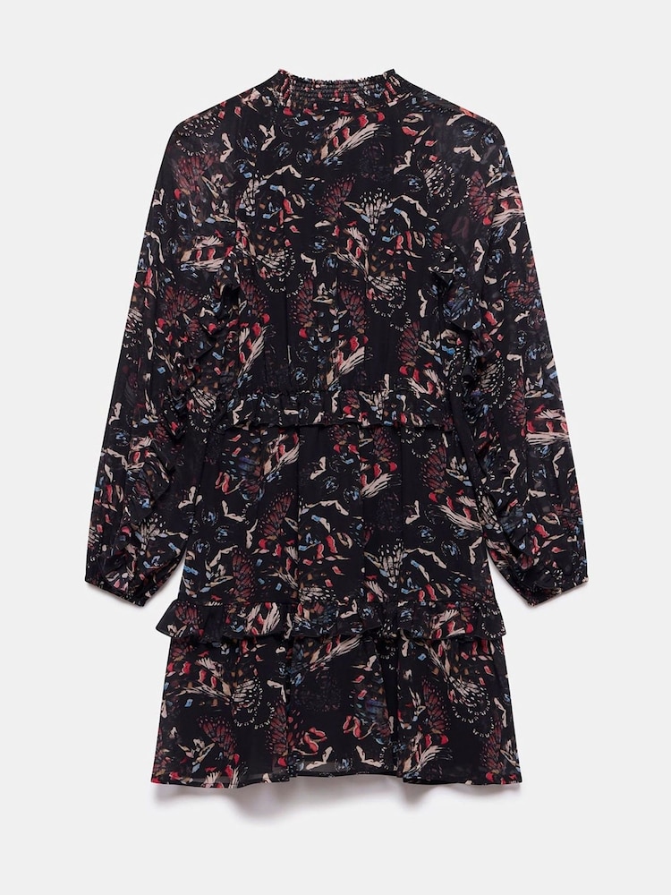 Mint Velvet Black Abstract Print Mini Dress - Image 8 of 8