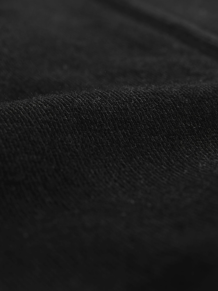 Black Relaxed Fit Premium Knit Zip-Through Hoodie - Image 2 of 3