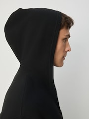 Schwarz - Relaxed Fit Premium Knit Zip-Through Hoodie - Bild 5 von 8