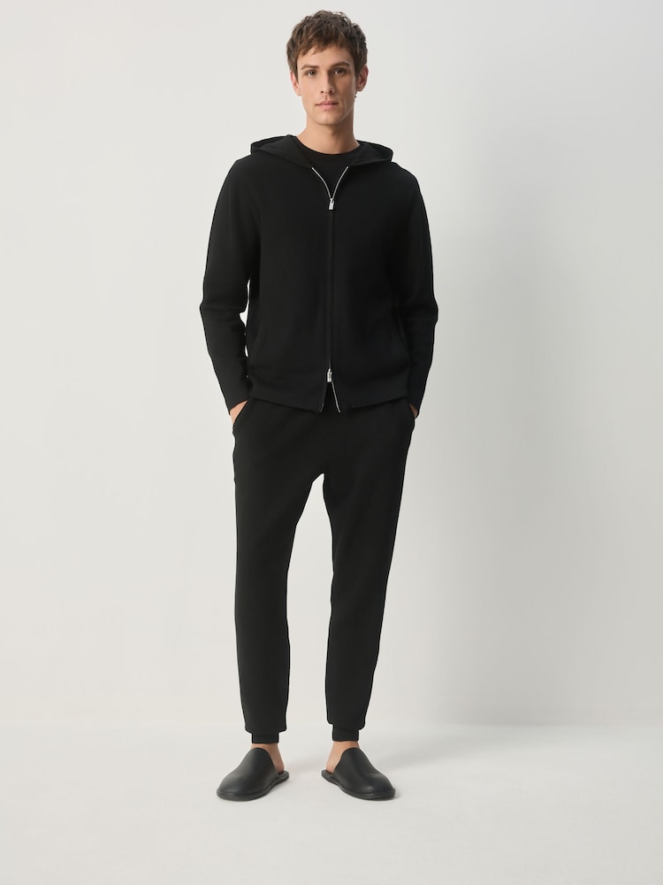 Schwarz - Premium Mid Weight Knitted Joggers - Bild 2 von 8