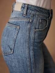 Mint Velvet Blue Mid Relaxed 100% Cotton Tapered Jeans - Image 5 of 8