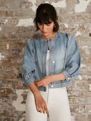 Mint Velvet 100% Хлопковые джинсы, укороченная куртка - Image 3 of 9