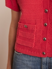 Mint Velvet Red Textured Top - Image 3 of 7