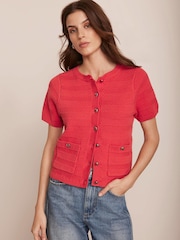 Mint Velvet Red Textured Top - Image 5 of 7