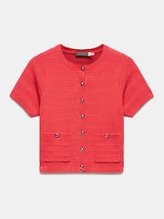 Mint Velvet Red Textured Top - Image 6 of 7