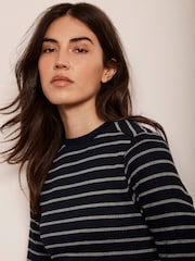 Mint Velvet Blue Striped Midi Dress - Image 6 of 8