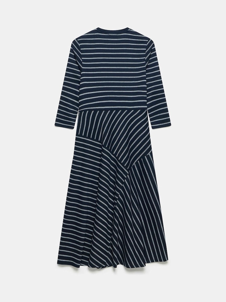 Mint Velvet Blue Striped Midi Dress - Image 8 of 8