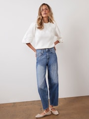 Mint Velvet Cream Floral Embroidered Jumper - Image 4 of 8