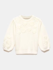 Mint Velvet Cream Floral Embroidered Jumper - Image 6 of 8