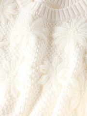 Mint Velvet Cream Floral Embroidered Jumper - Image 8 of 8