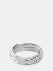 Mint Velvet Silver Tone Twist Ring - Image 1 of 5
