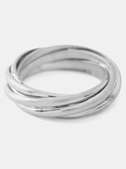 Mint Velvet Silver Tone Twist Ring - Image 3 of 5