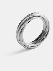 Mint Velvet Silver Tone Twist Ring - Image 4 of 5