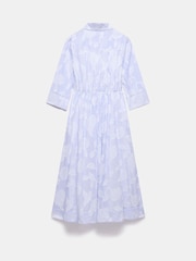 Mint Velvet Blue 100% Cotton Twist Detail Midi Dress - Image 8 of 8