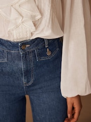 Mint Velvet Blue Palazzo Wide Jeans - Image 3 of 7