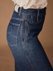 Mint Velvet Blue Palazzo Wide Jeans - Image 5 of 7