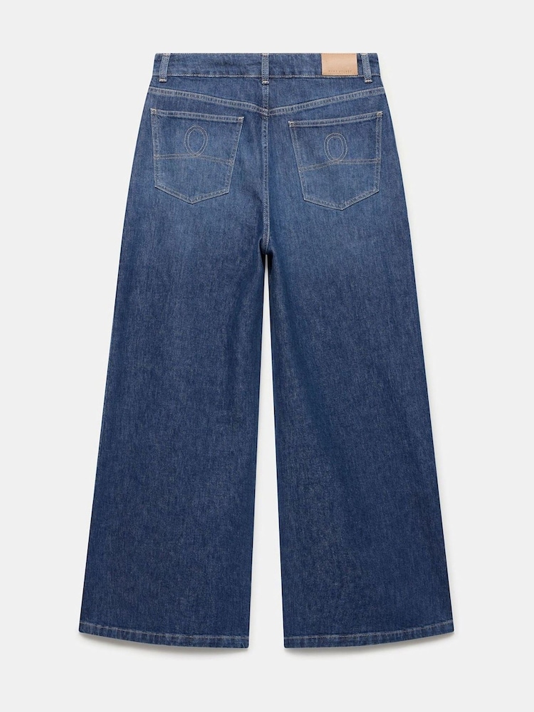 Mint Velvet Blue Palazzo Wide Jeans - Image 7 of 7