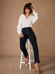 Mint Velvet Blue Cropped Jeans - Image 2 of 7