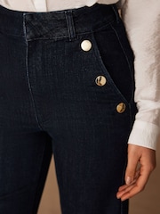 Mint Velvet Blue Cropped Jeans - Image 5 of 7