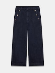 Mint Velvet Blue Cropped Jeans - Image 6 of 7