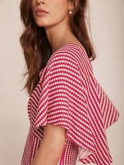 Mint Velvet Red Polka Dot Midi Dress - Image 5 of 8