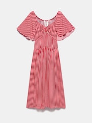 Mint Velvet Red Polka Dot Midi Dress - Image 7 of 8