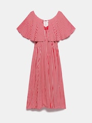 Mint Velvet Red Polka Dot Midi Dress - Image 8 of 8