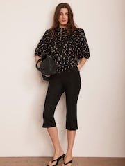 Mint Velvet Black 100% Cotton Strawberry Print Top - Image 5 of 8