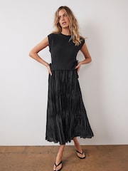 Mint Velvet Black Tabard Midi Dress - Image 4 of 7