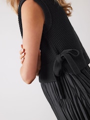 Mint Velvet Black Tabard Midi Dress - Image 5 of 7