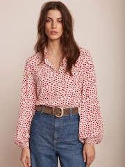 Mint Velvet Cream Lips Print Shirt - Image 4 of 8