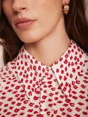 Mint Velvet Cream Lips Print Shirt - Image 5 of 8