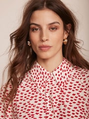 Mint Velvet Cream Lips Print Shirt - Image 6 of 8