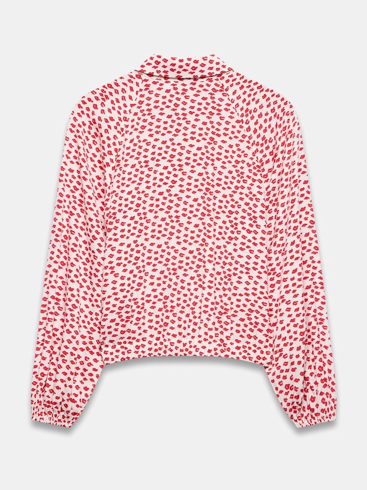 Mint Velvet Cream Lips Print Shirt - Image 8 of 8