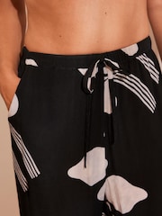 Mint Velvet Black Graphic Print Trousers - Image 4 of 8