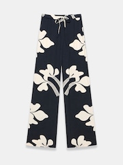 Mint Velvet Black Graphic Print Trousers - Image 6 of 8