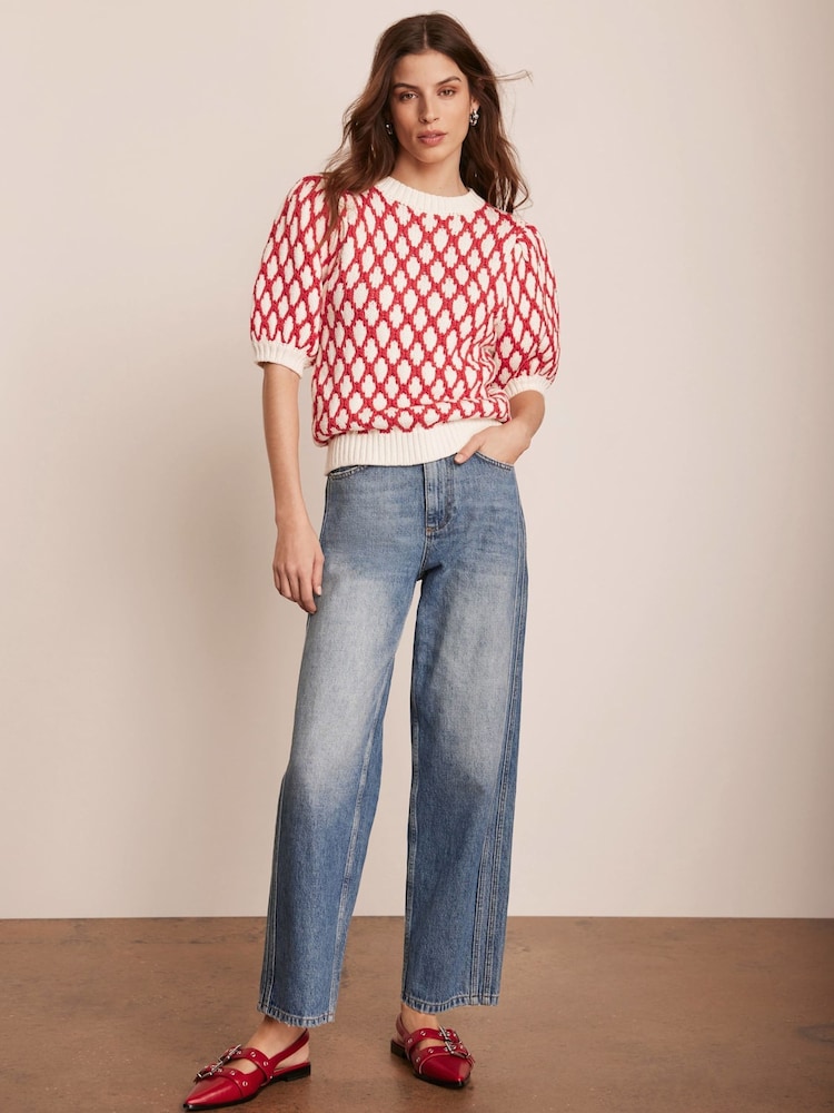 Mint Velvet Graphic Knit Top - Image 3 of 8