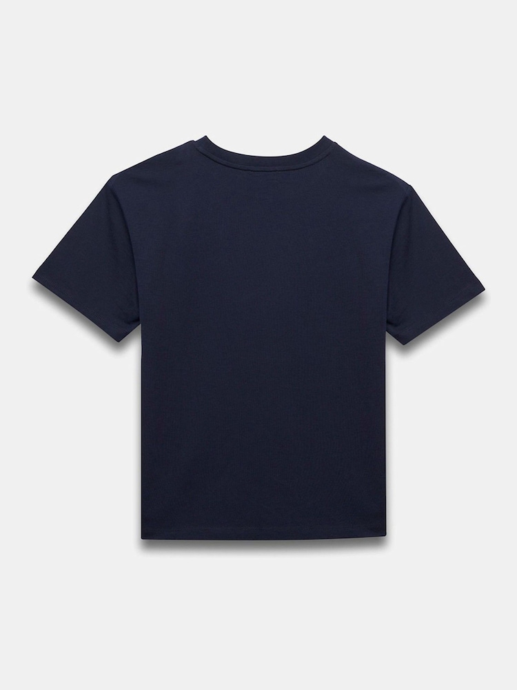 Mint Velvet Blue 100% Cotton Graphic Bow T-Shirt - Image 7 of 7