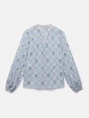 Mint Velvet Cream Geometric Print Boho Blouse - Image 8 of 8