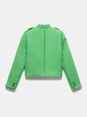 Mint Velvet Green Boucle Jacket - Image 8 of 8