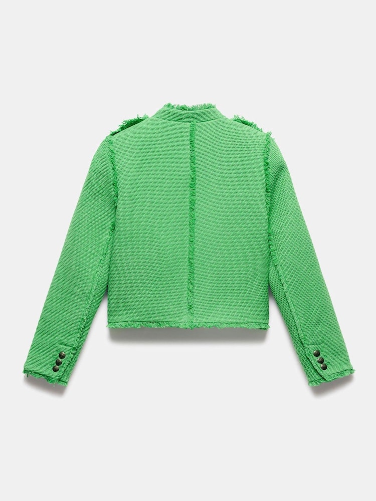 Mint Velvet Green Boucle Jacket - Image 8 of 8