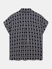 Mint Velvet Blue Abstract Print Resort Shirt - Image 8 of 8