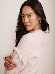 Mint Velvet Pink Balloon Sleeve Knit Jumper - Image 6 of 9