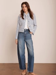 Mint Velvet White Checked Boucle Jacket - Image 4 of 8
