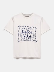 Mint Velvet White 100% Cotton Dolce Vita T-Shirt - Image 6 of 8