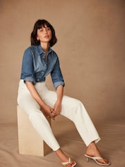 Mint Velvet Relaxed 100% Cotton Tapered Jeans - Imagen 2 de 7
