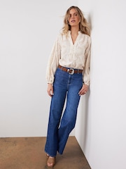Mint Velvet White Broderie Cotton Blouse - Image 5 of 8
